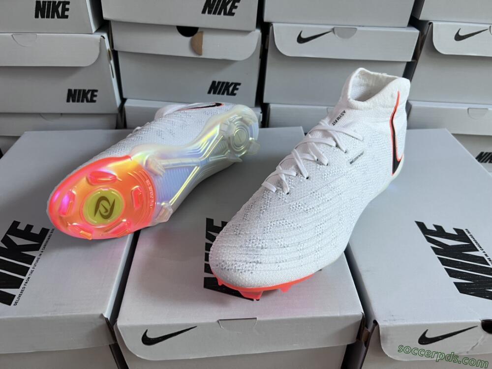 Nike Phantom Luna Elite FG High-Tops Football Boots - White/Black/Orange
