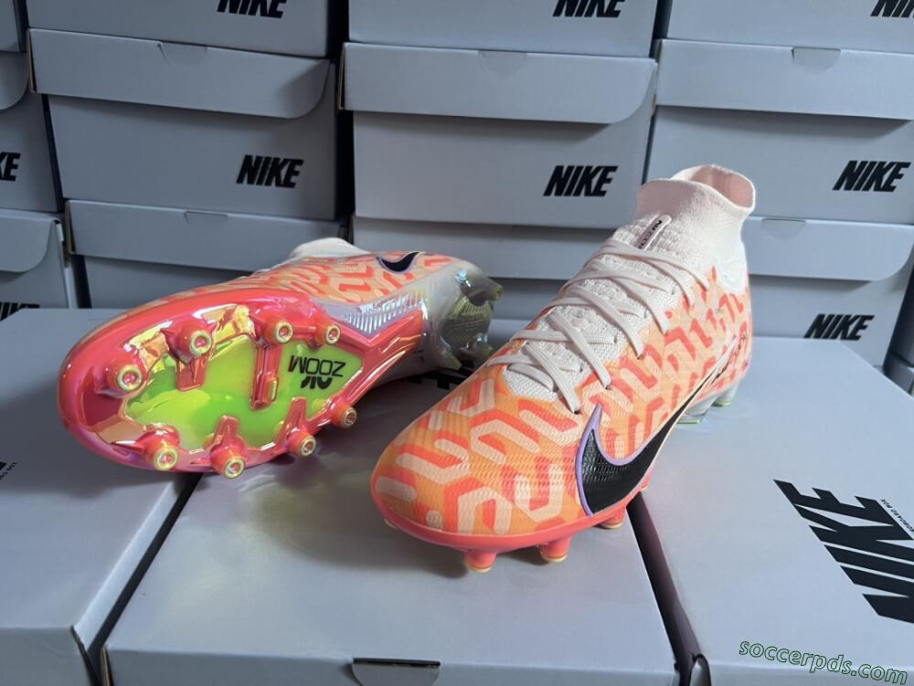Nike Air Zoom Mercurial Superfly 9 Elite AG High-Tops Football Boots - Pink/Black/Purple