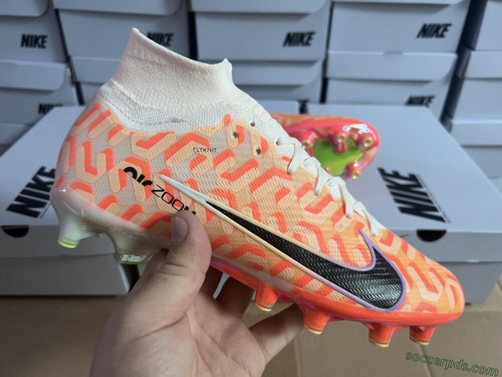 Nike Air Zoom Mercurial Superfly 9 Elite AG High-Tops Football Boots - Pink/Black/Purple
