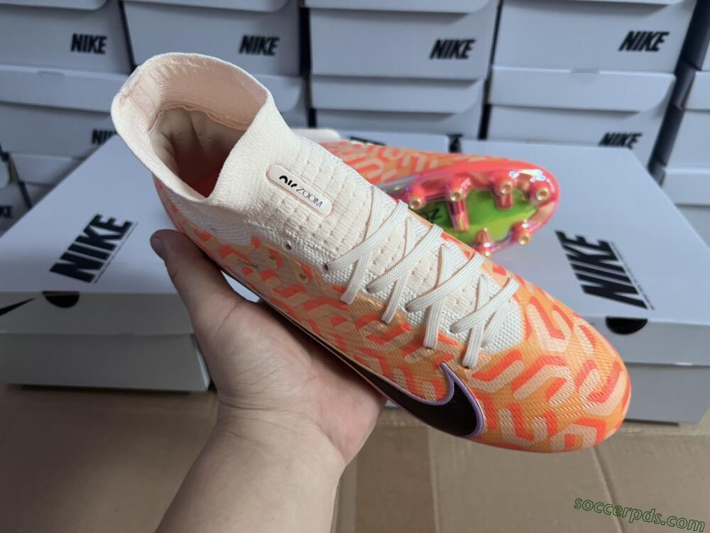 Nike Air Zoom Mercurial Superfly 9 Elite AG High-Tops Football Boots - Pink/Black/Purple
