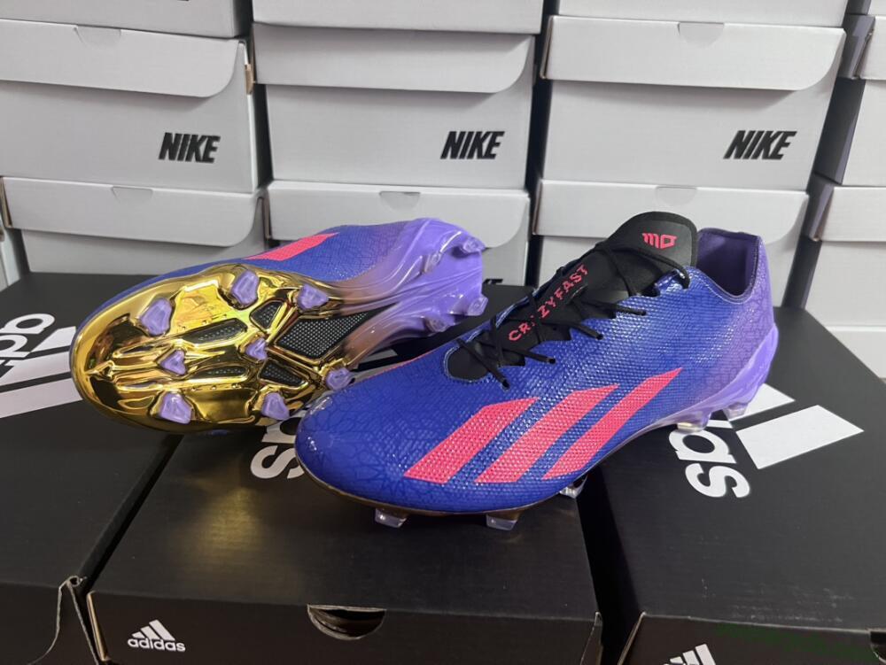 Adidas X Crazyfast.1 FG Low-Tops Football Boots - Blue/Purple/Red