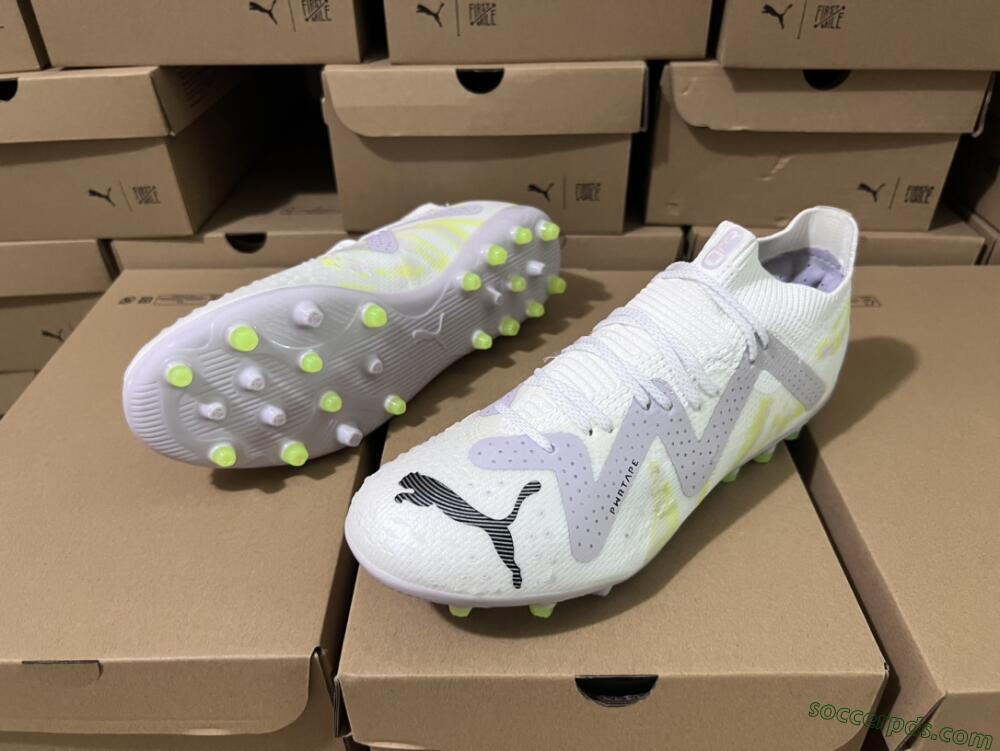 Puma Future Ultimate MG Low-Tops Football Boots - White/Blue/Green