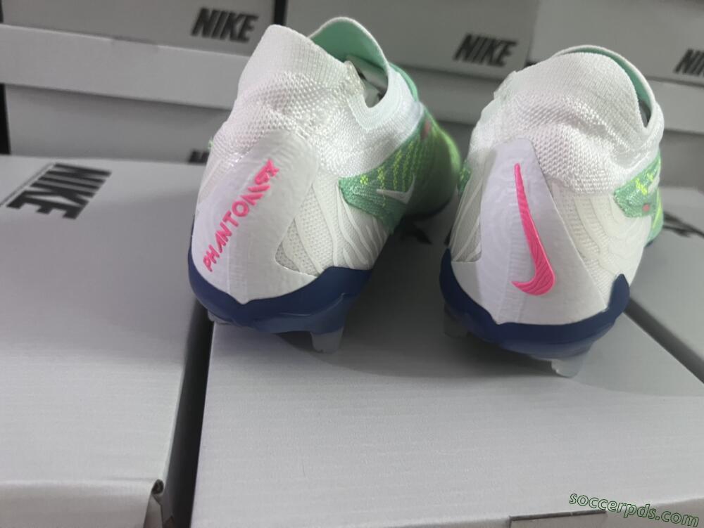 Nike Phantom GX Elite FG Low-Tops Football Boots - Green/White/Blue