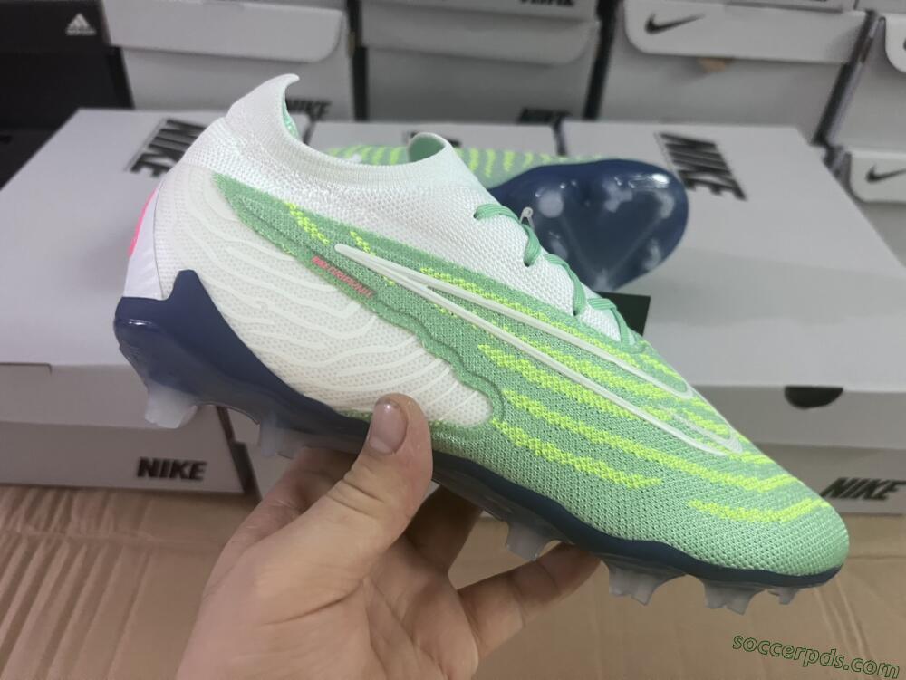 Nike Phantom GX Elite FG Low-Tops Football Boots - Green/White/Blue