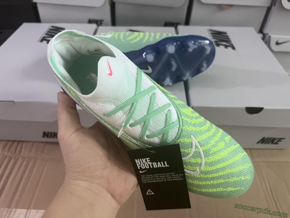 Nike Phantom GX Elite FG Low-Tops Football Boots - Green/White/Blue
