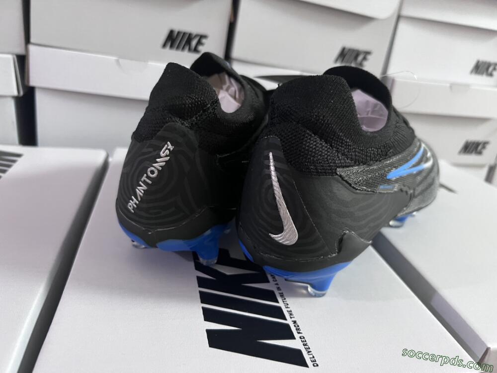 Nike Phantom GX Elite FG Low-Tops Football Boots - Black/Grey/Blue