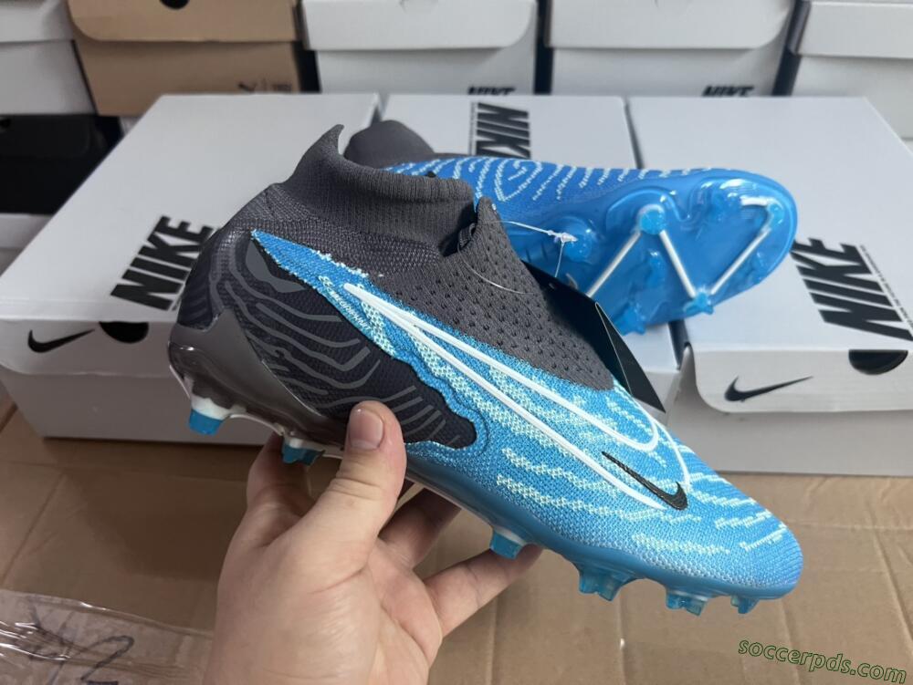 Nike Phantom GX DF Elite FG High-Tops Football Boots - Blue/White/Black