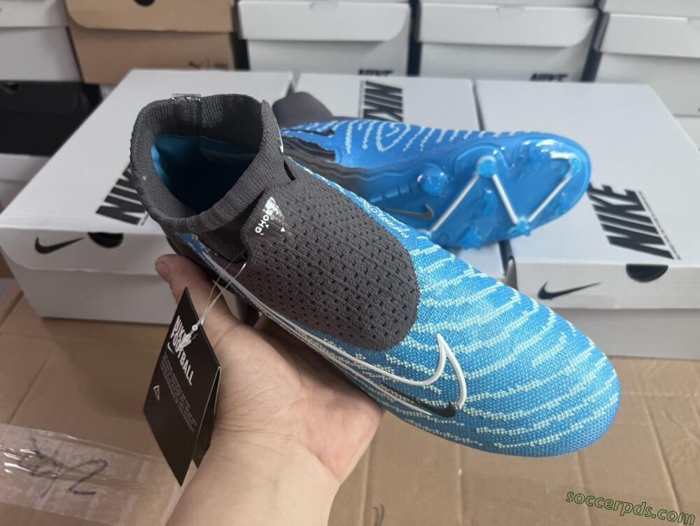 Nike Phantom GX DF Elite FG High-Tops Football Boots - Blue/White/Black