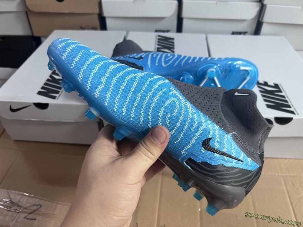 Nike Phantom GX DF Elite FG High-Tops Football Boots - Blue/White/Black
