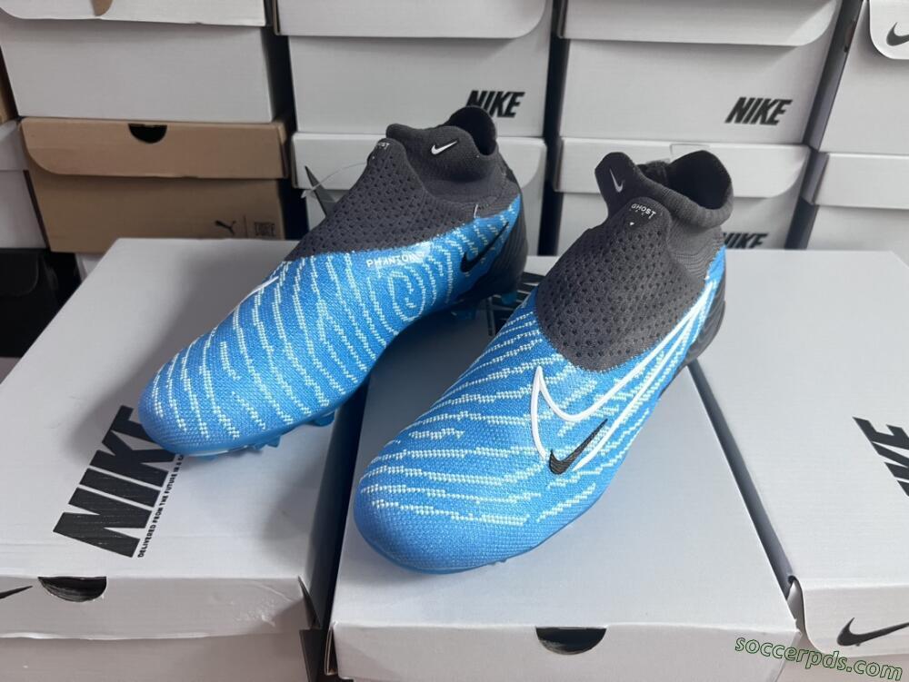 Nike Phantom GX DF Elite FG High-Tops Football Boots - Blue/White/Black