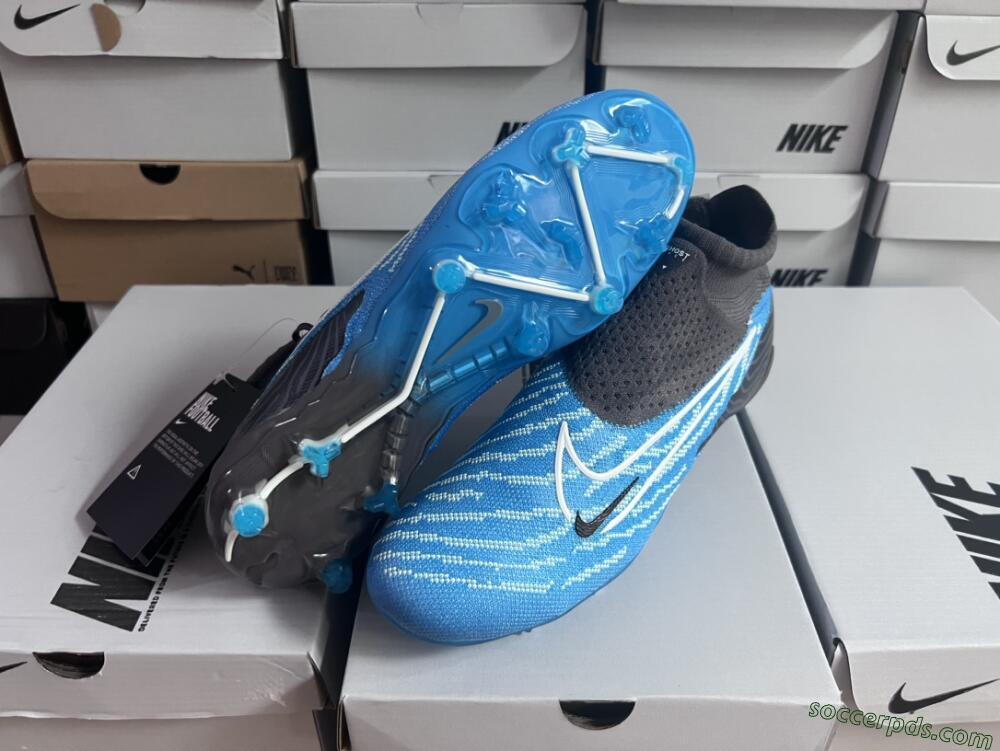 Nike Phantom GX DF Elite FG High-Tops Football Boots - Blue/White/Black