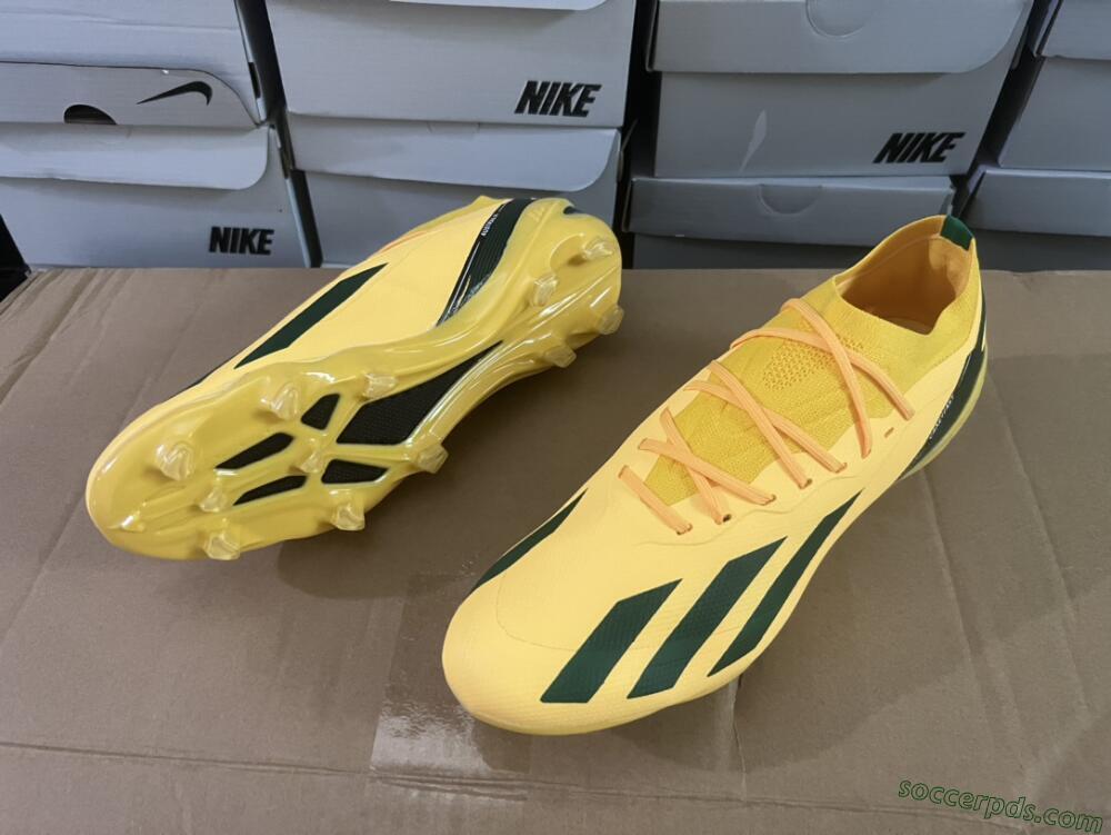 Adidas X Crazyfast.1 FG Low-Tops Football Boots - Yellow/Green/Black