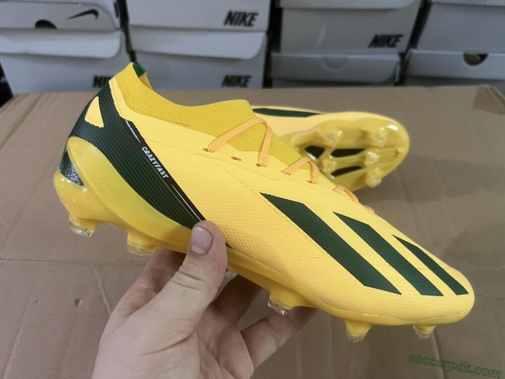 Adidas X Crazyfast.1 FG Low-Tops Football Boots - Yellow/Green/Black