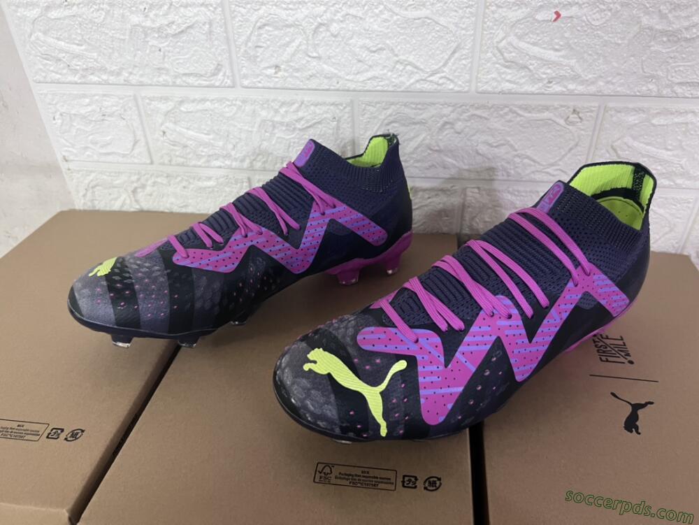 Puma Future Ultimate FG Low-Tops Football Boots - Purple/Pink/Green