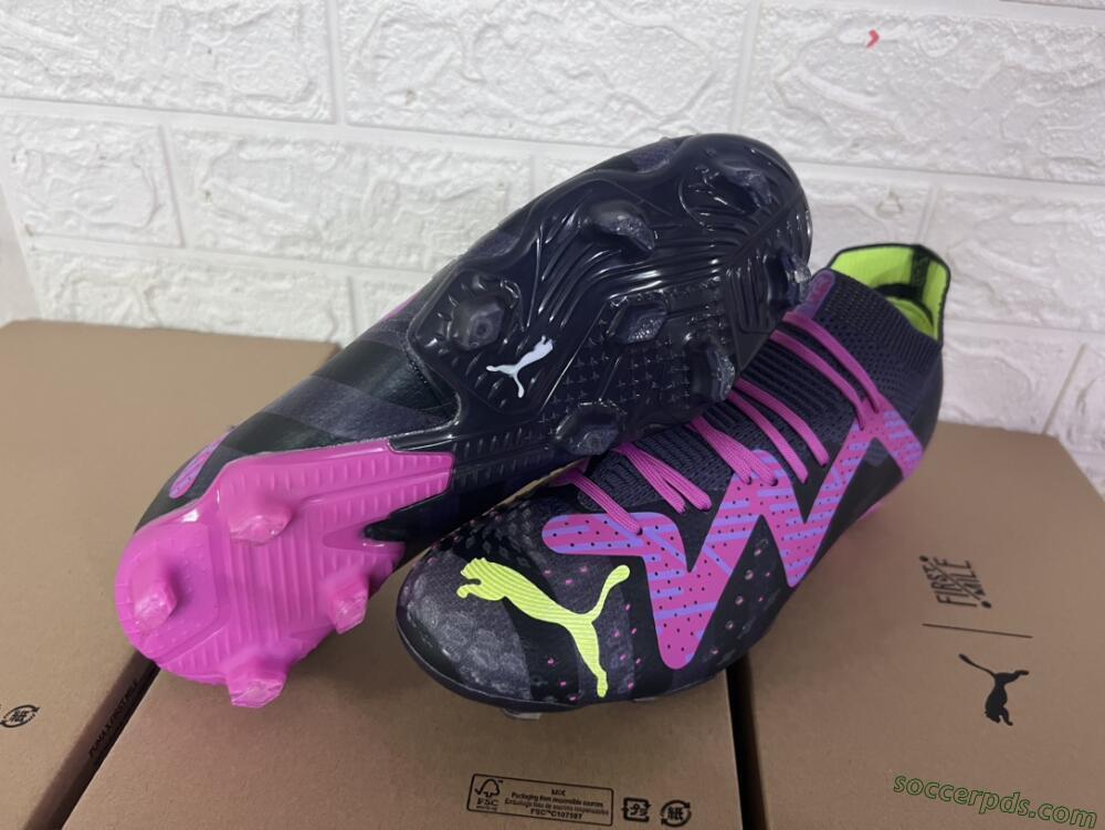 Puma Future Ultimate FG Low-Tops Football Boots - Purple/Pink/Green