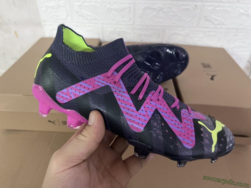 Puma Future Ultimate FG Low-Tops Football Boots - Purple/Pink/Green