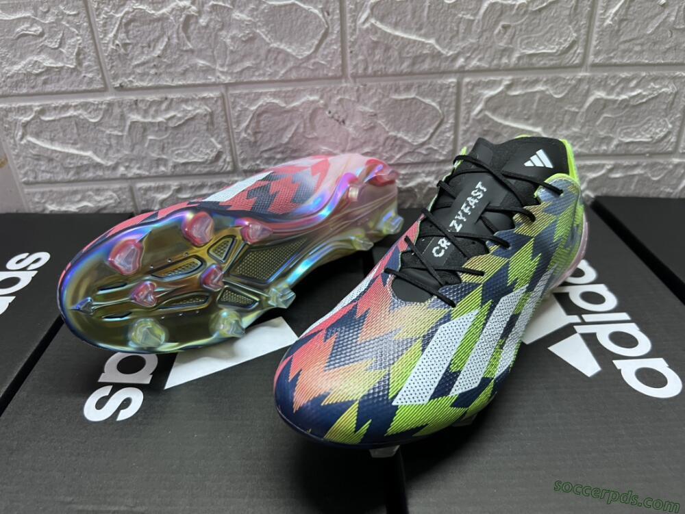 Adidas X Crazyfast Limited Edition FG Low-Tops Football Boots - White/Yellow/Orange/Black