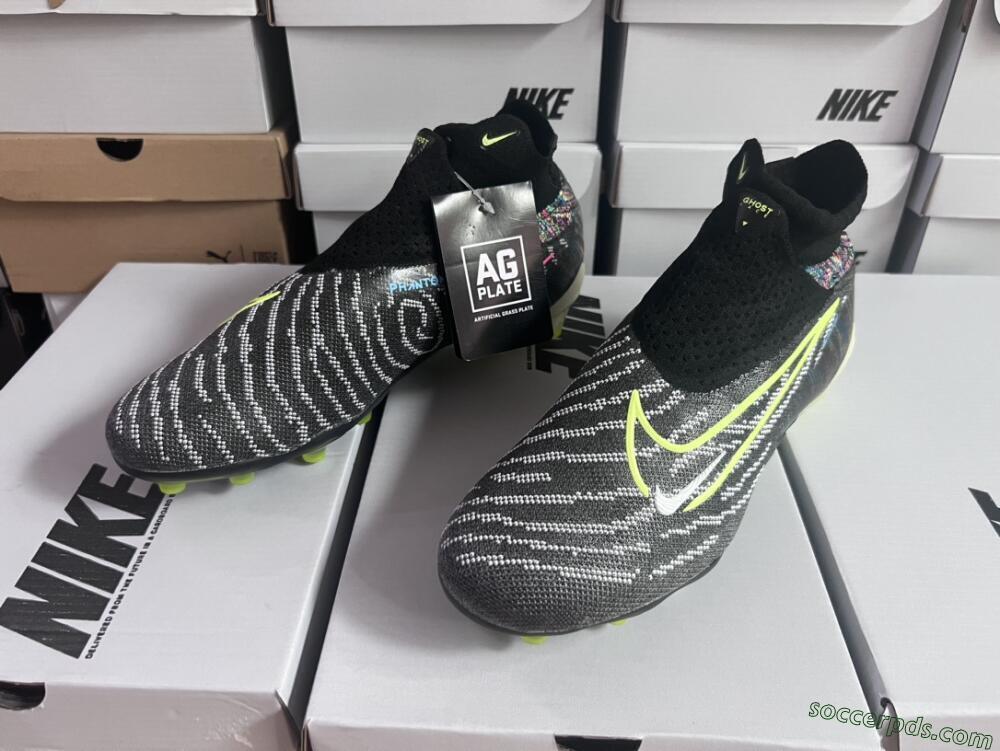 Nike Phantom GX Elite DF AG High-Tops Football Boots - Black/Rainbow