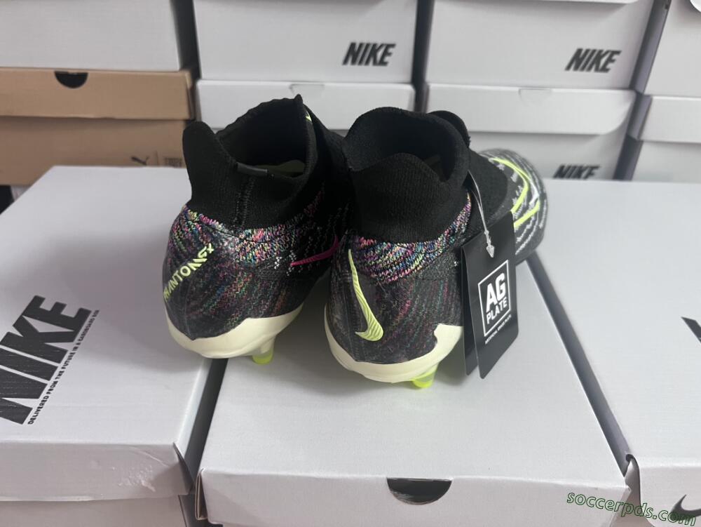 Nike Phantom GX Elite DF AG High-Tops Football Boots - Black/Rainbow