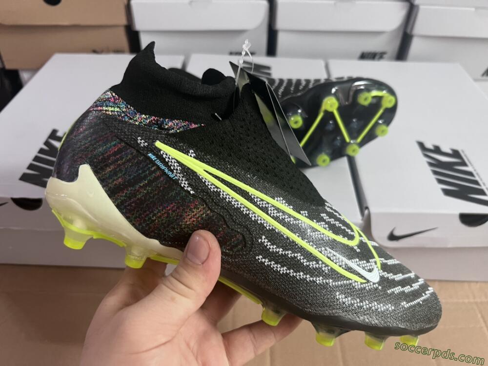 Nike Phantom GX Elite DF AG High-Tops Football Boots - Black/Rainbow