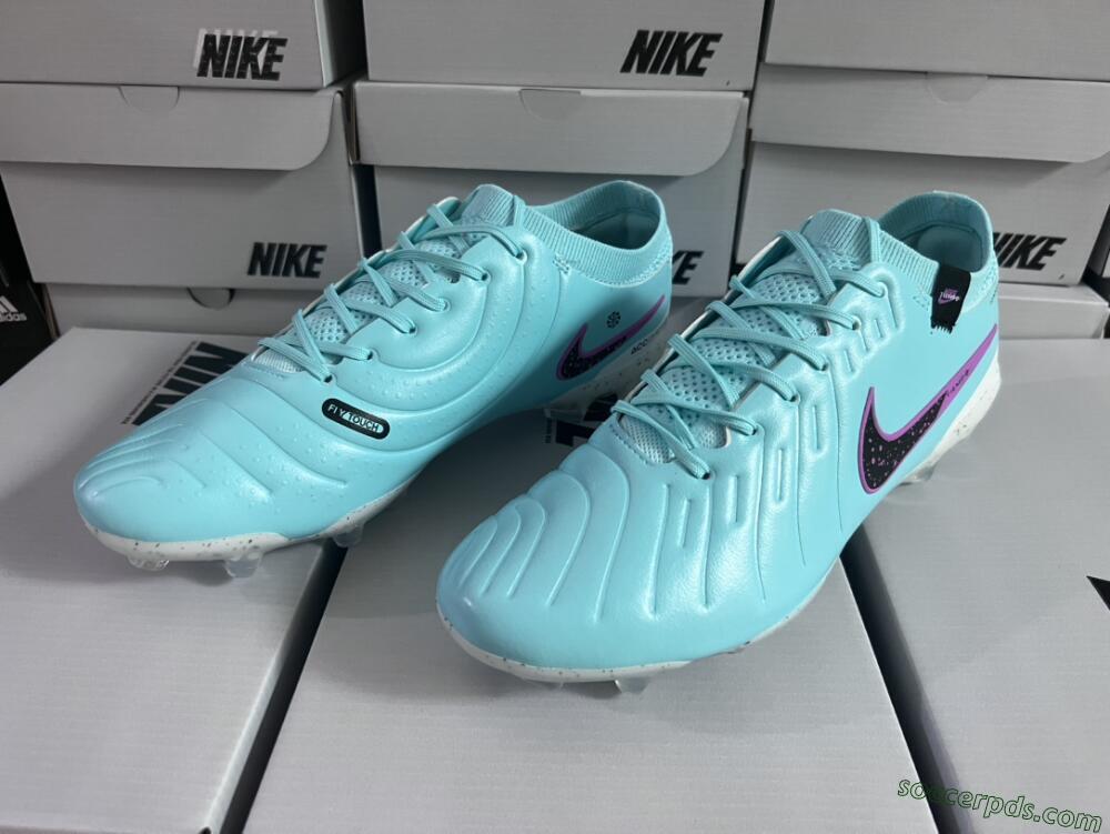 Nike Tiempo Legend 10 Elite FG Low-Tops Football Boots - Blue/Black/Purple