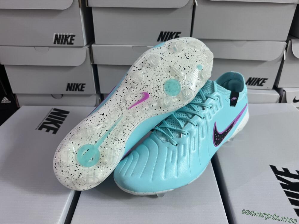 Nike Tiempo Legend 10 Elite FG Low-Tops Football Boots - Blue/Black/Purple