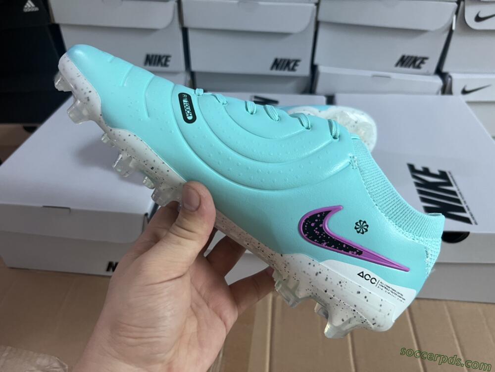 Nike Tiempo Legend 10 Elite FG Low-Tops Football Boots - Blue/Black/Purple