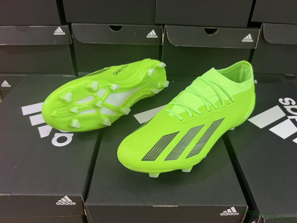 Adidas X Crazyfast.1 FG Low-Tops Football Boots - Green/Black
