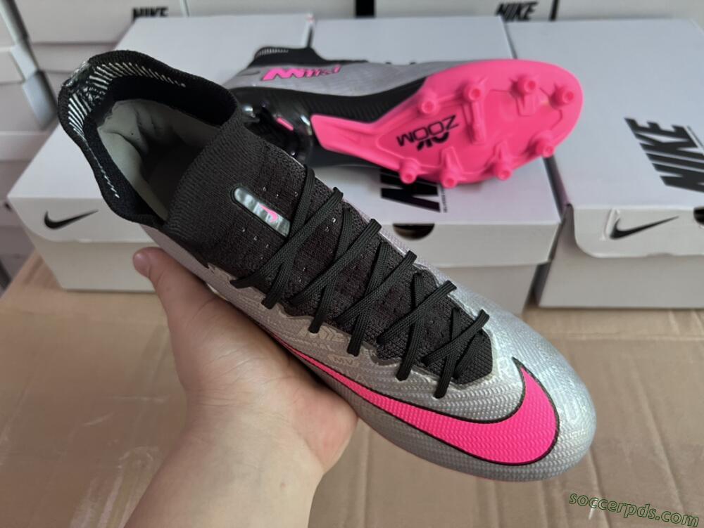 Nike Air Zoom Mercurial Superfly 9 Elite AG High-Tops Football Boots - Sliver/Pink/Black