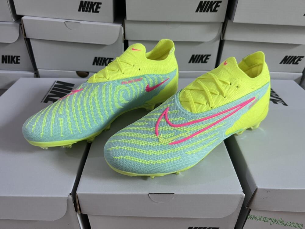 Nike Phantom GX Elite FG Low-Tops Football Boots - Blue/Green/Pink