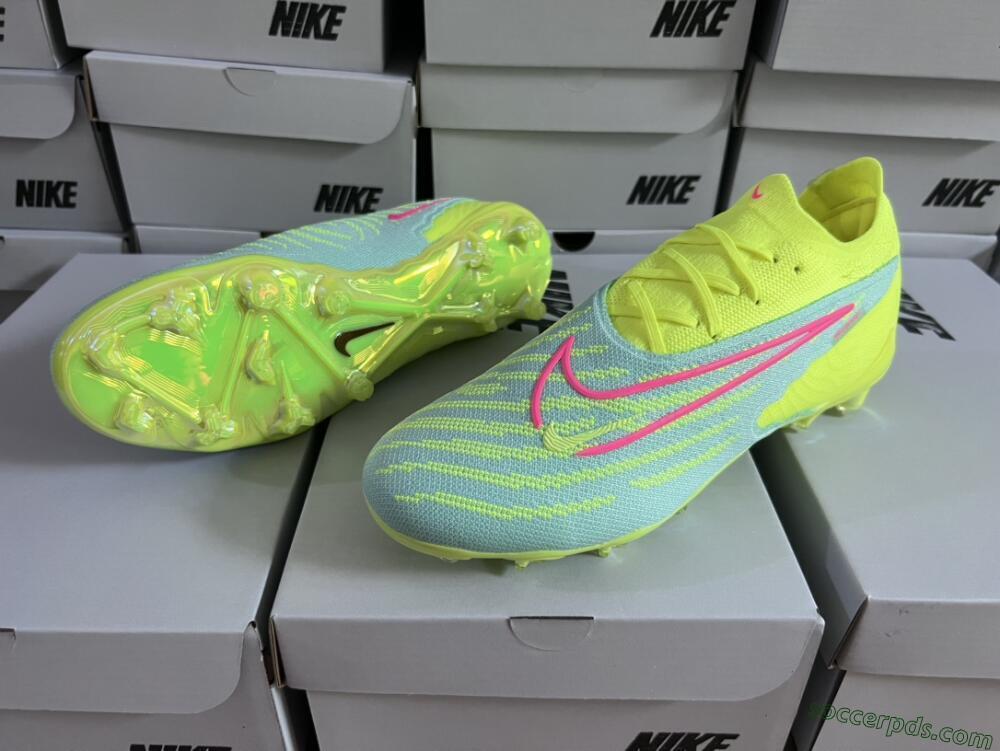 Nike Phantom GX Elite FG Low-Tops Football Boots - Blue/Green/Pink