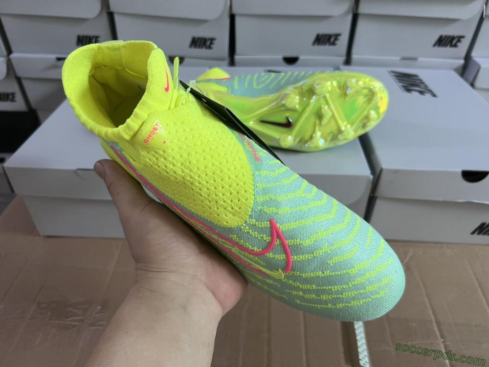 Nike Phantom GX Elite DF FG High-Tops Football Boots - Blue/Green/Pink