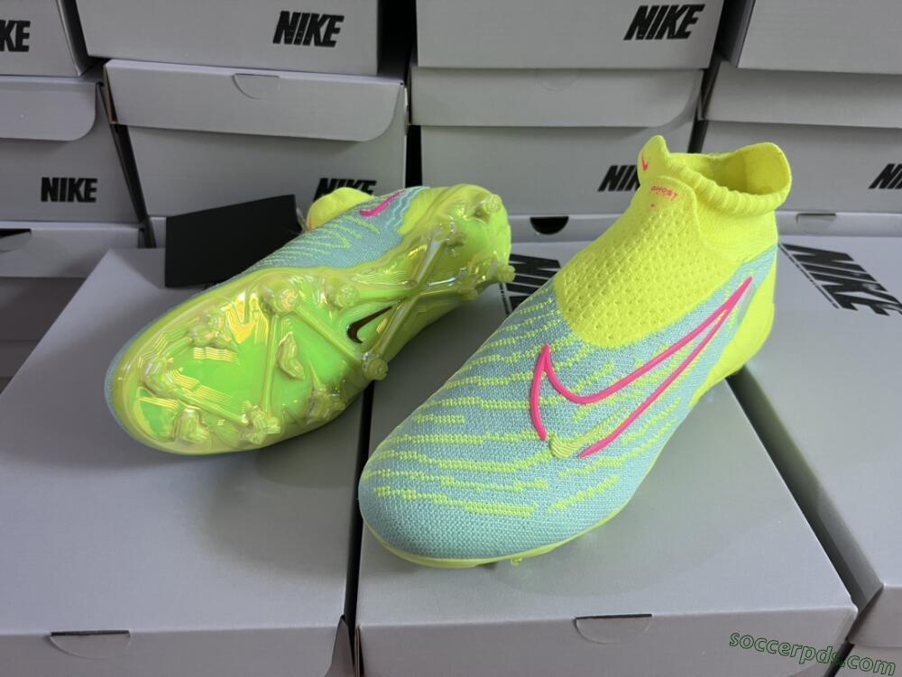 Nike Phantom GX Elite DF FG High-Tops Football Boots - Blue/Green/Pink
