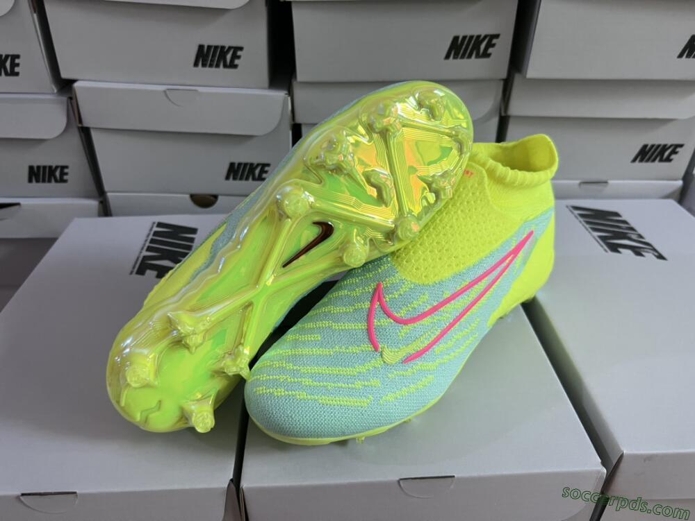 Nike Phantom GX Elite DF FG High-Tops Football Boots - Blue/Green/Pink