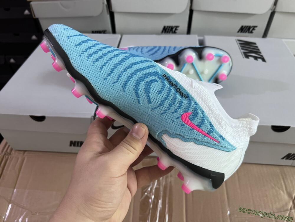 Nike Phantom GX Elite AG Low-Tops Football Boots - Blue/Pink/White