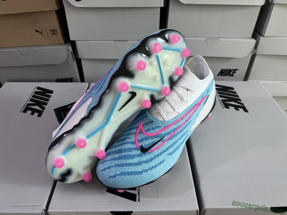 Nike Phantom GX Elite AG Low-Tops Football Boots - Blue/Pink/White