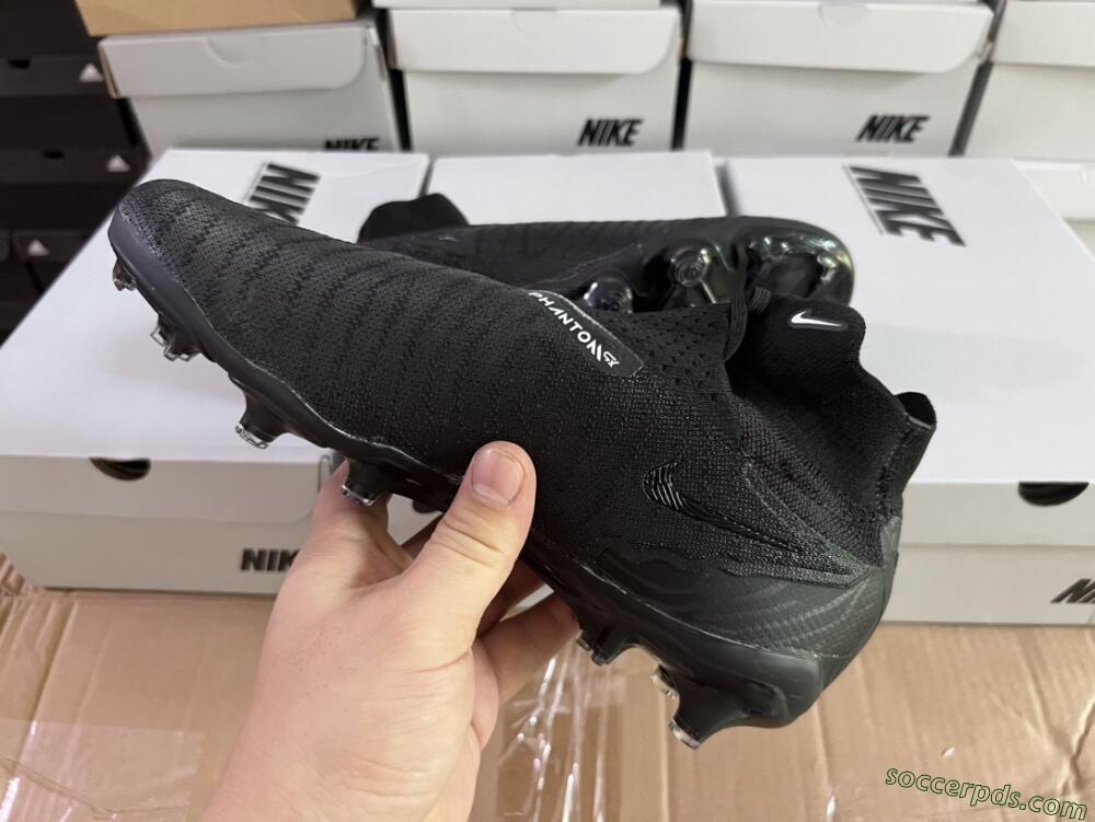 Nike Phantom GX Elite DF Link FG High-Tops Football Boots - Black/White/Black