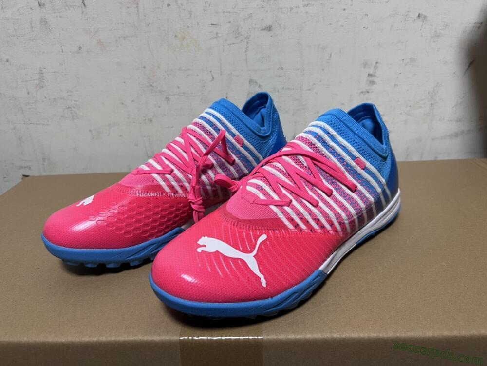 Puma Future Z 1.3 Instinct TF Low-Tops Football Shoes - Pink/Blue/White