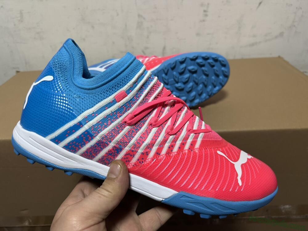 Puma Future Z 1.3 Instinct TF Low-Tops Football Shoes - Pink/Blue/White