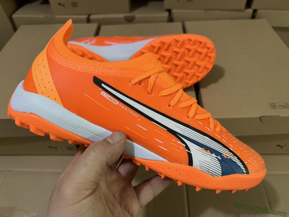Puma Ultra Ultimate TF Low-Tops Football Shoes - Orange/White/Blue
