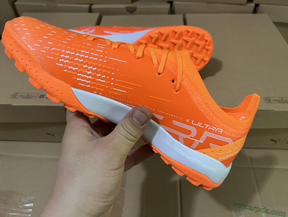 Puma Ultra Ultimate TF Low-Tops Football Shoes - Orange/White/Blue
