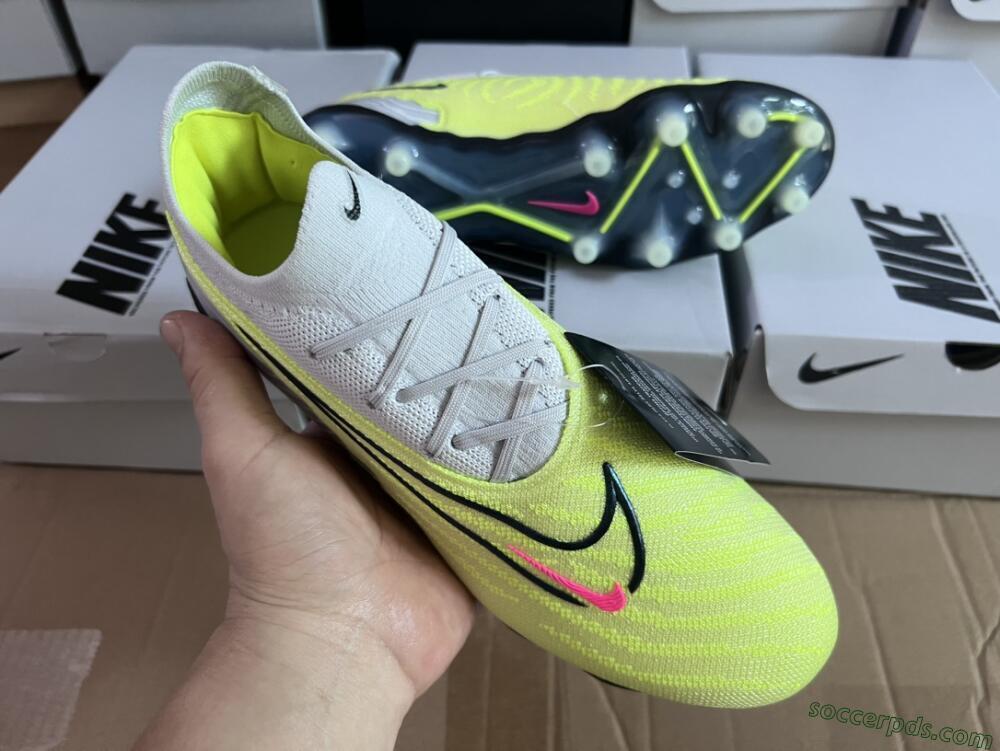 Nike Phantom GX Elite AG Low-Tops Football Boots - Grey/Yellow/Black
