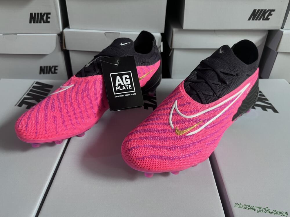 Nike Phantom GX Elite AG Low-Tops Football Boots - Pink/White/Black