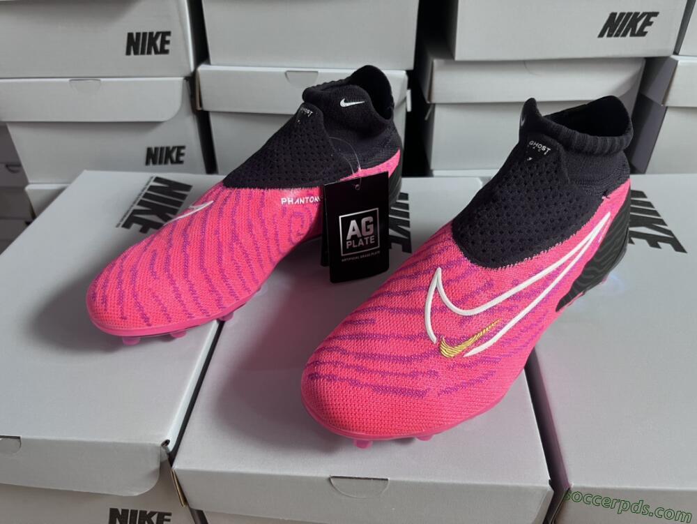 Nike Phantom GX Elite DF AG High-Tops Football Boots - Pink/White/Black