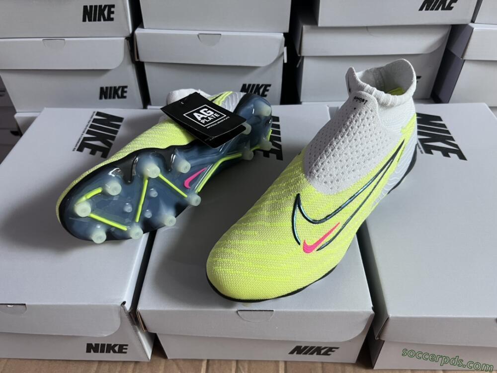 Nike Phantom GX Elite DF AG High-Tops Football Boots - Green/Blue/White