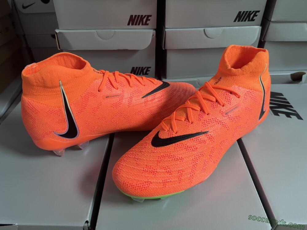 Nike Phantom Luna Elite FG High-Tops Football Boots - Orange/Black/Green