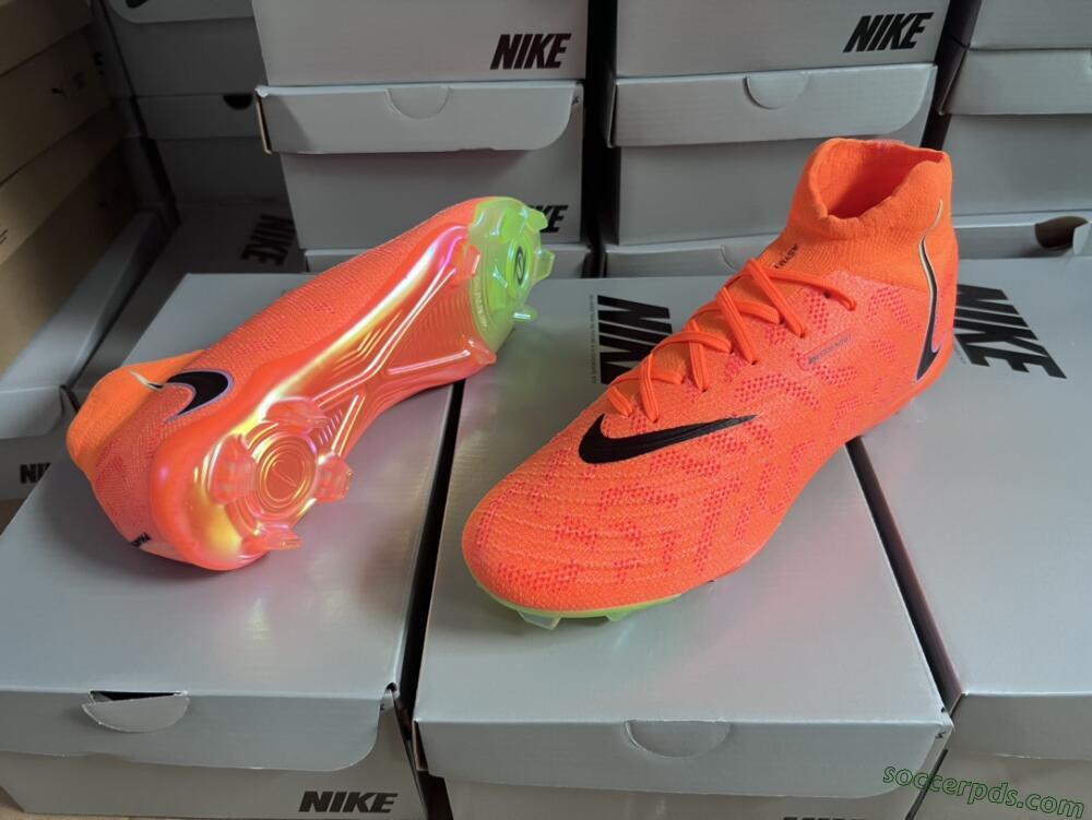 Nike Phantom Luna Elite FG High-Tops Football Boots - Orange/Black/Green