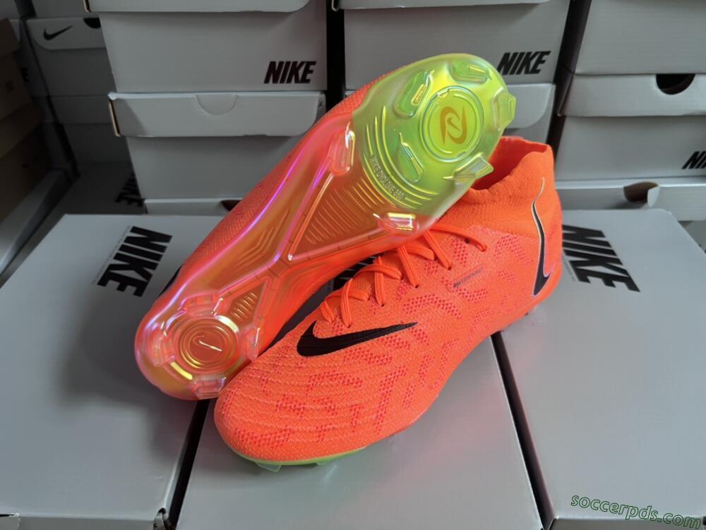 Nike Phantom Luna Elite FG High-Tops Football Boots - Orange/Black/Green