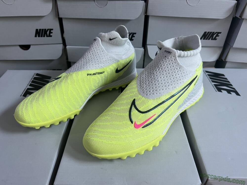 Nike Phantom GX Elite DF Link TF High-Tops Football Shoes - Green/Black/White