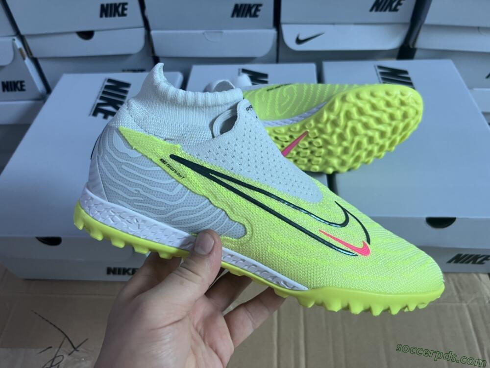 Nike Phantom GX Elite DF Link TF High-Tops Football Shoes - Green/Black/White